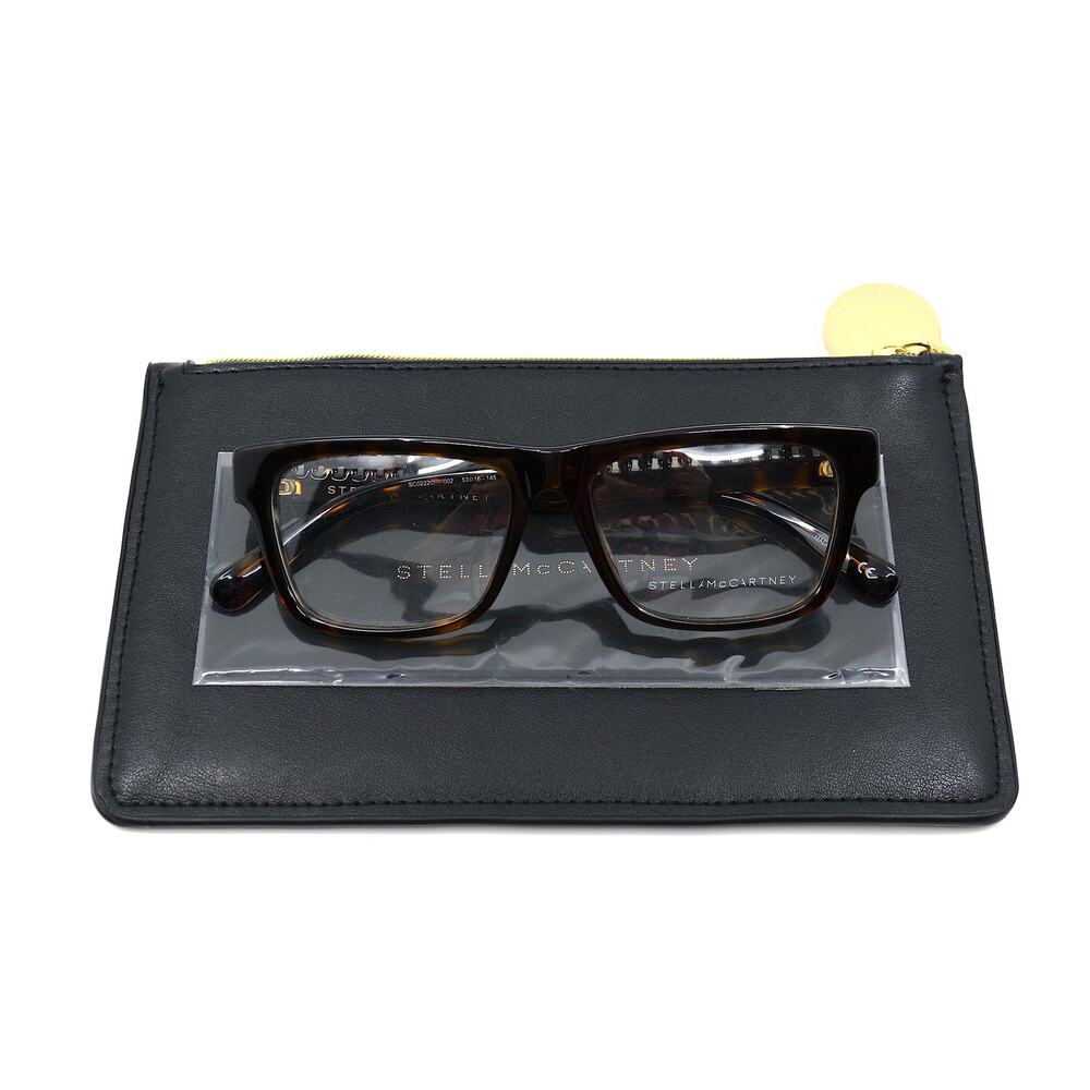 STELLA McCARTNEY SC0222O HAVANA GOLD DEMO LENS AUTHENTIC EYEGLASSES FRAME - Picture 11 of 11